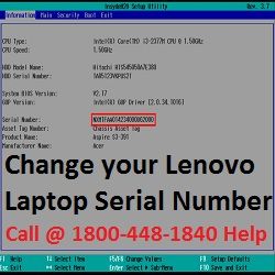 change bios serial number lenovo